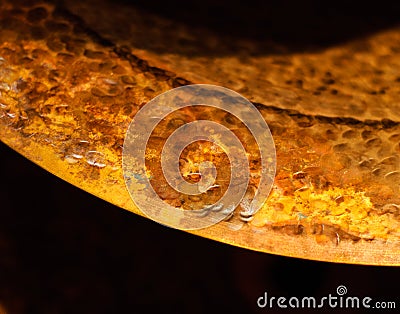 Hand hammered cymbal Stock Photo