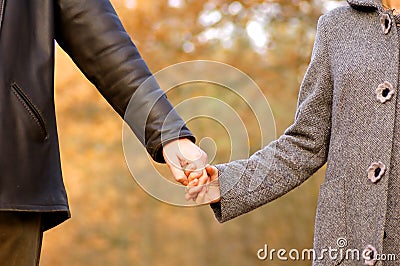 Hand-in-hand Stock Photo