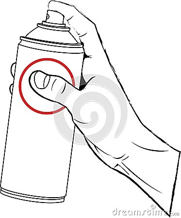 Hand Held Aerosol Stock Photo