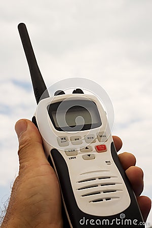 Hand held radio Stock Photo