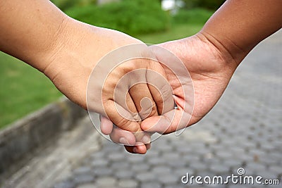 Hand hold hand Stock Photo