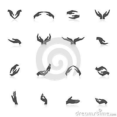 Hand Hold Protect Icon Vector Illustration