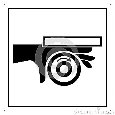 Hand Holding Circular Object for Visual Representation Vector Illustration