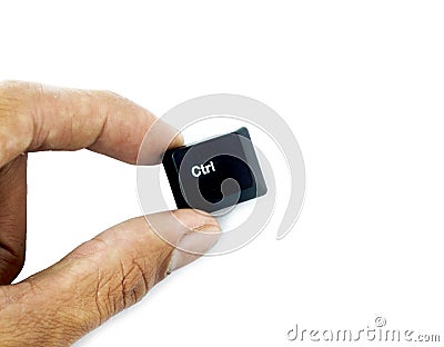 Keyboard button command Ctrl Stock Photo