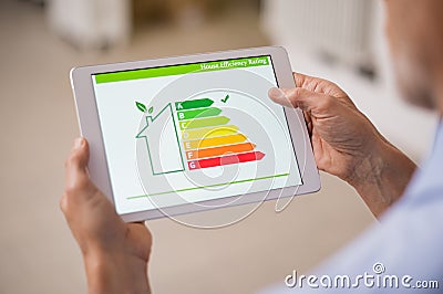 Energy efficiency house Stock Photo