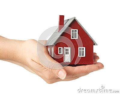 Hand holding house Stock Photo