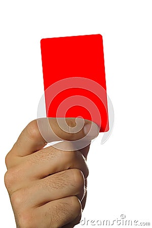 Red card with clipping path Stock Photo