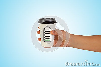 hand holding take cup Stock Photo