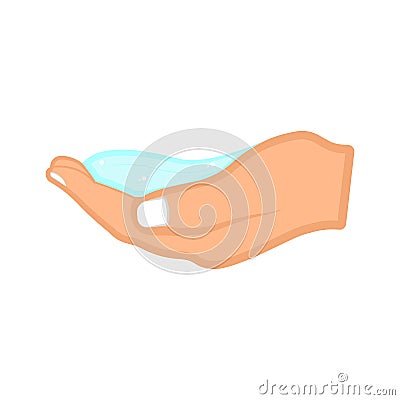 Hand holding water Vector Illustration