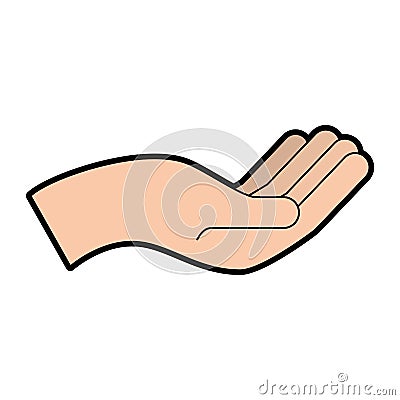 Hand human asking icon Vector Illustration