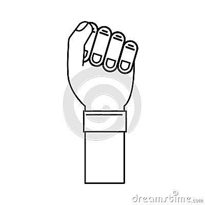 Hand human fist icon Vector Illustration