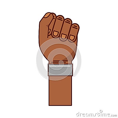 Hand human fist icon Vector Illustration