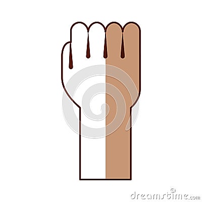 Hand human fist icon Vector Illustration