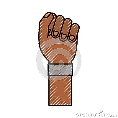 Hand human fist icon Vector Illustration