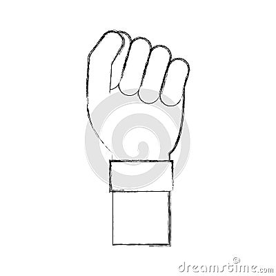 Hand human fist icon Vector Illustration