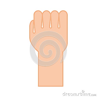 Hand human fist icon Vector Illustration