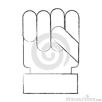 Hand human fist icon Vector Illustration