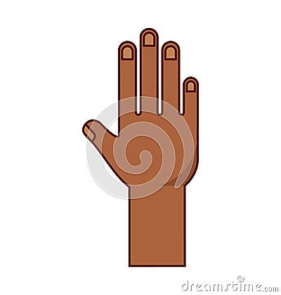 Hand human open icon Vector Illustration