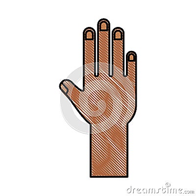 Hand human open icon Vector Illustration