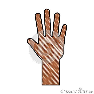 Hand human open icon Vector Illustration