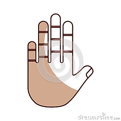 Hand human open icon Vector Illustration