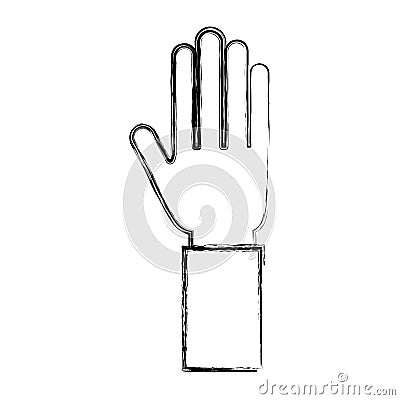 Hand human silhouette icon Vector Illustration