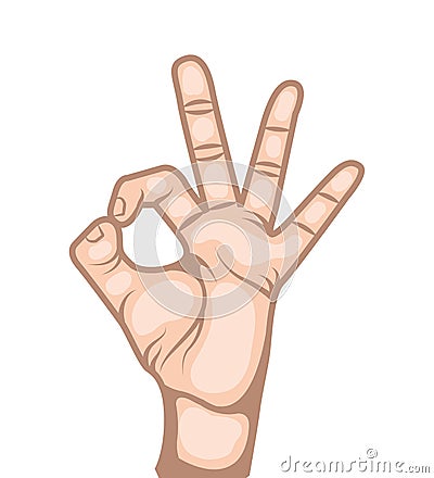 Hand human symbol isolated icon Vector Illustration