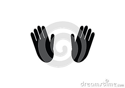 Hand human thumb symbol body part icon palm Vector Illustration