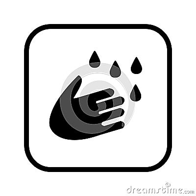 Hand Hygiene - Hand with water and soap Stock Photo