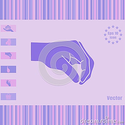 Hand icon giving something Vector Illustration