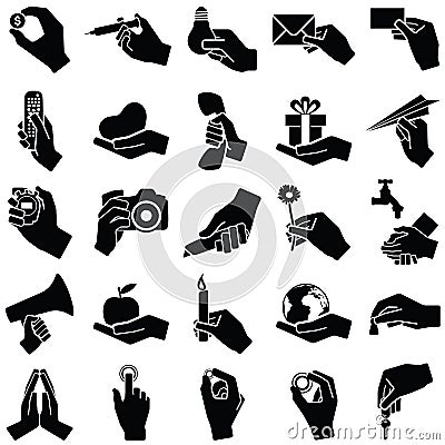 Hand vector icon illustration Vector Illustration