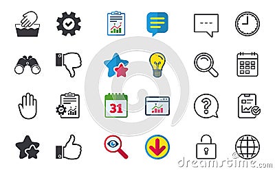 Hand icons. Like and dislike thumb up symbols. Vector Illustration