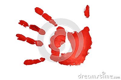 Hand imprint Stock Photo