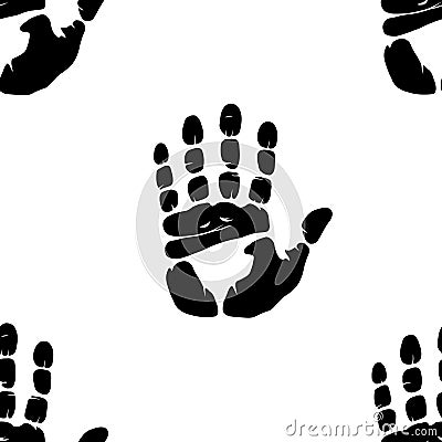 Hand imprint seamless Vector Illustration