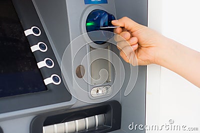 ATM and credit card Stock Photo