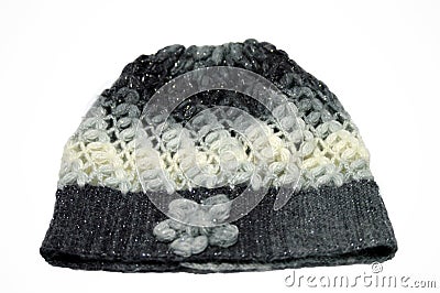 Hand knitted hats and berets stock images for women sites Stock Photo