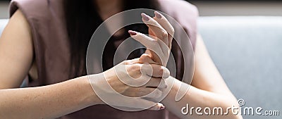 Hand Knuckle Finger Joint Crack Stock Photo