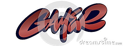 Hand lettering Gamer word for you Vector Illustration