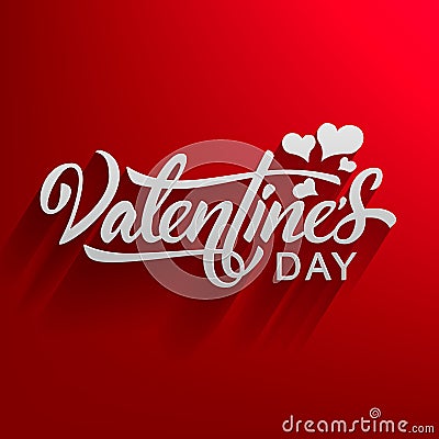 Hand lettering Valentines Day. - Vector Vector Illustration