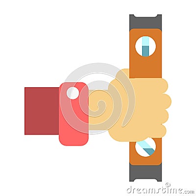 Hand with level Vector Illustration