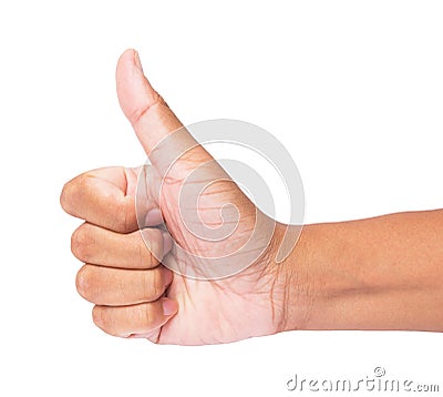 Hand like concept isolated on white Stock Photo