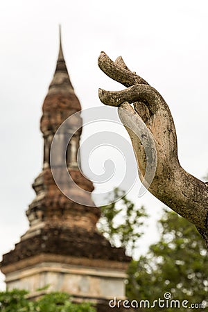Hand of Lord Buddha Stock Photo
