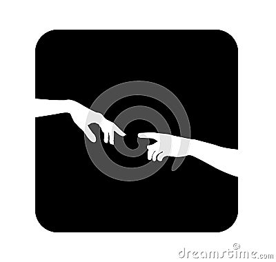 Hand love affectionate icon with vector Vector Illustration