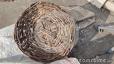 Hand made basket in india Stock Photo