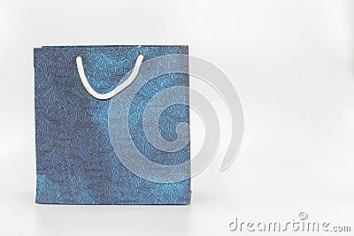 A hand made colorful paper carry bag Stock Photo