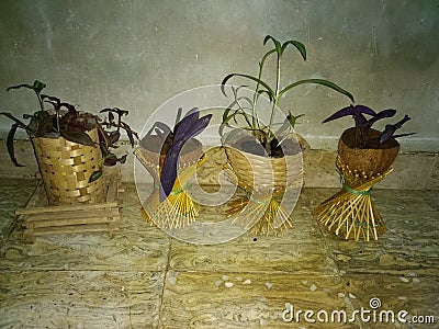 Hand made craft at home waste time utilization Stock Photo