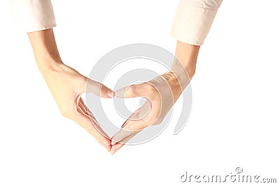 Hand made heart shape Stock Photo