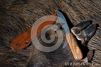Hand made knive Stock Photo