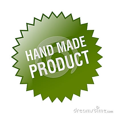 Hand made product sticker Cartoon Illustration