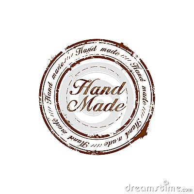 Hand made quality stamp Stock Photo